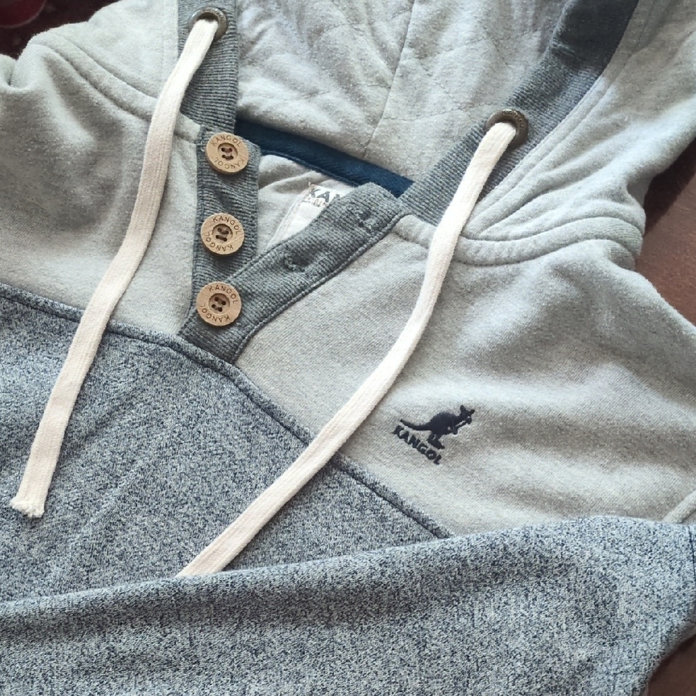 Kangol Two-Tone Gray Men's Hoodie Sweater